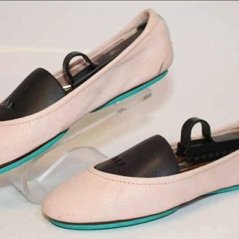 Tieks by Gavrieli Designer Taupe Pink Ballet Flats Womens Size 6 Leather